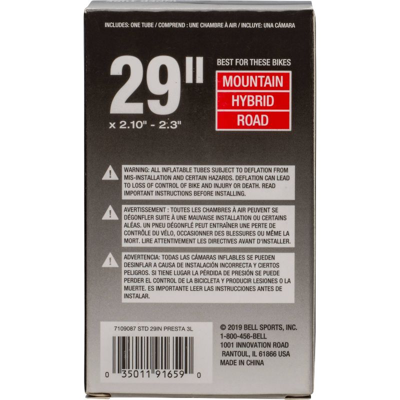 Bell 29" Standard Bike Inner Tube - Black