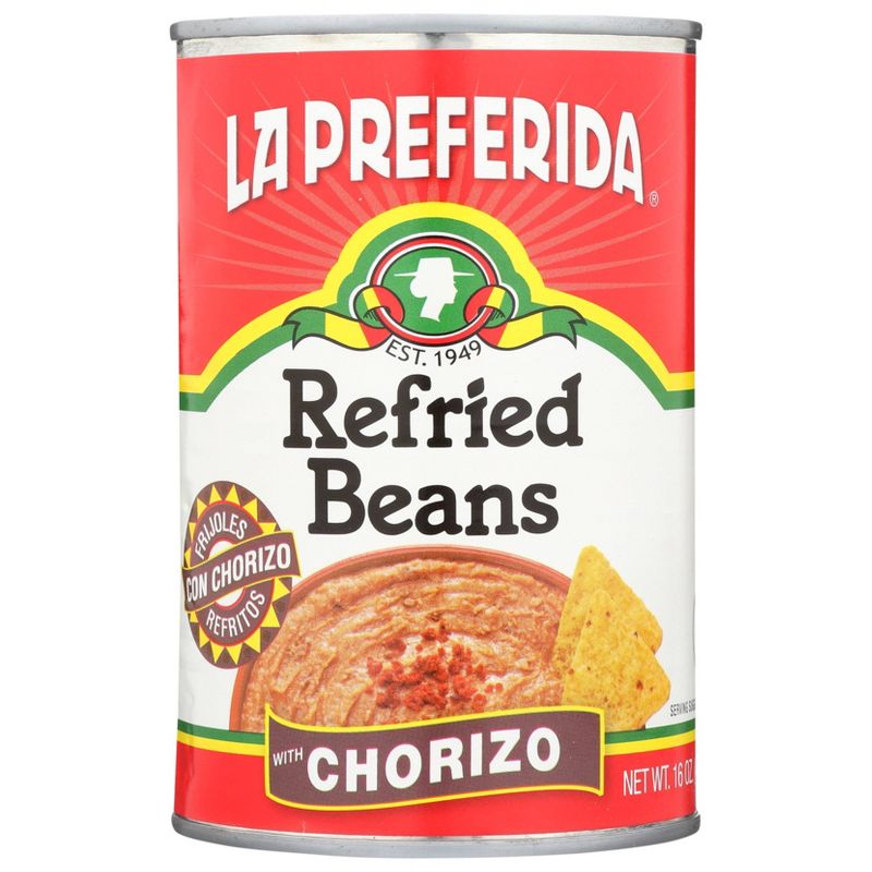 La Preferida Refried Beans with Chorizo 16oz