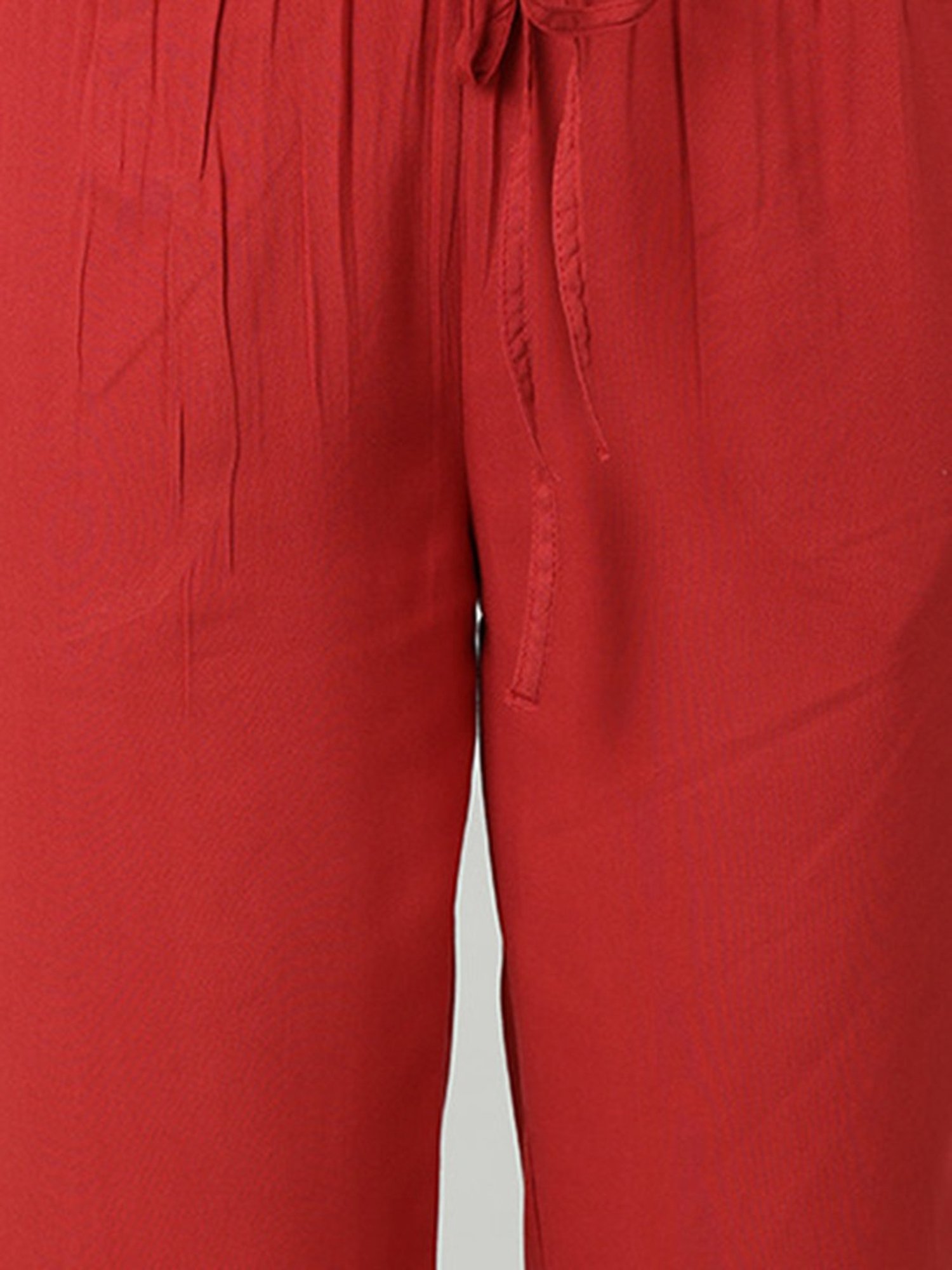 Mustard Red Regular Fit Palazzos