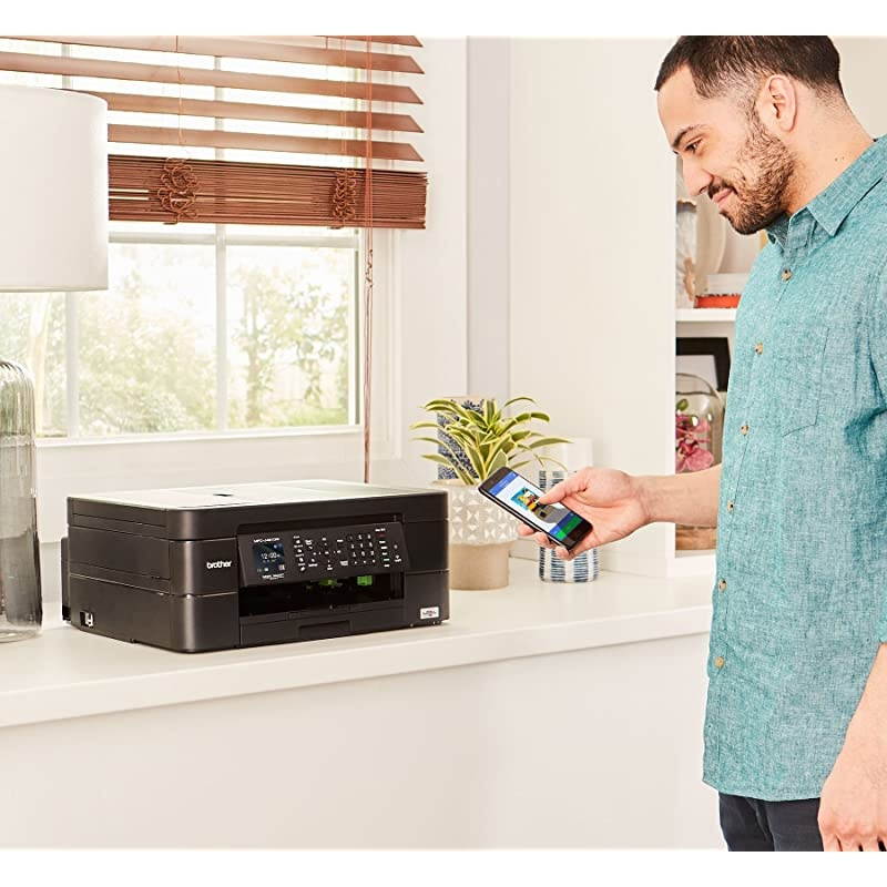 Wireless All-in-One Inkjet Printer, MFC-J491DW, Multi-function Color Printer, Duplex Printing, Mobile Printing, Dash Replenishment Enabled, Black, 8.5 (MFCJ491DW)