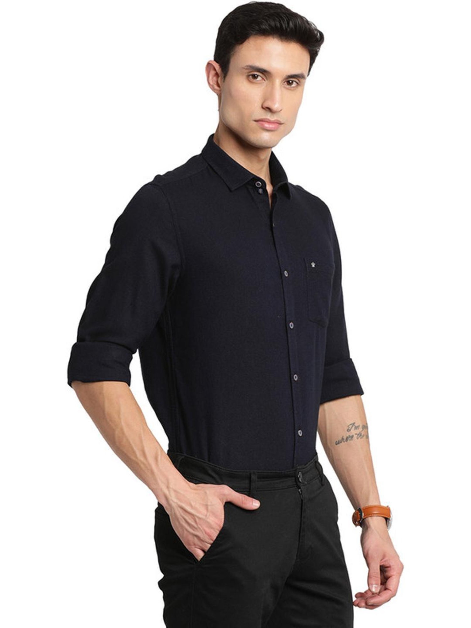 Turtle Ink Blue Slim Fit Shirt
