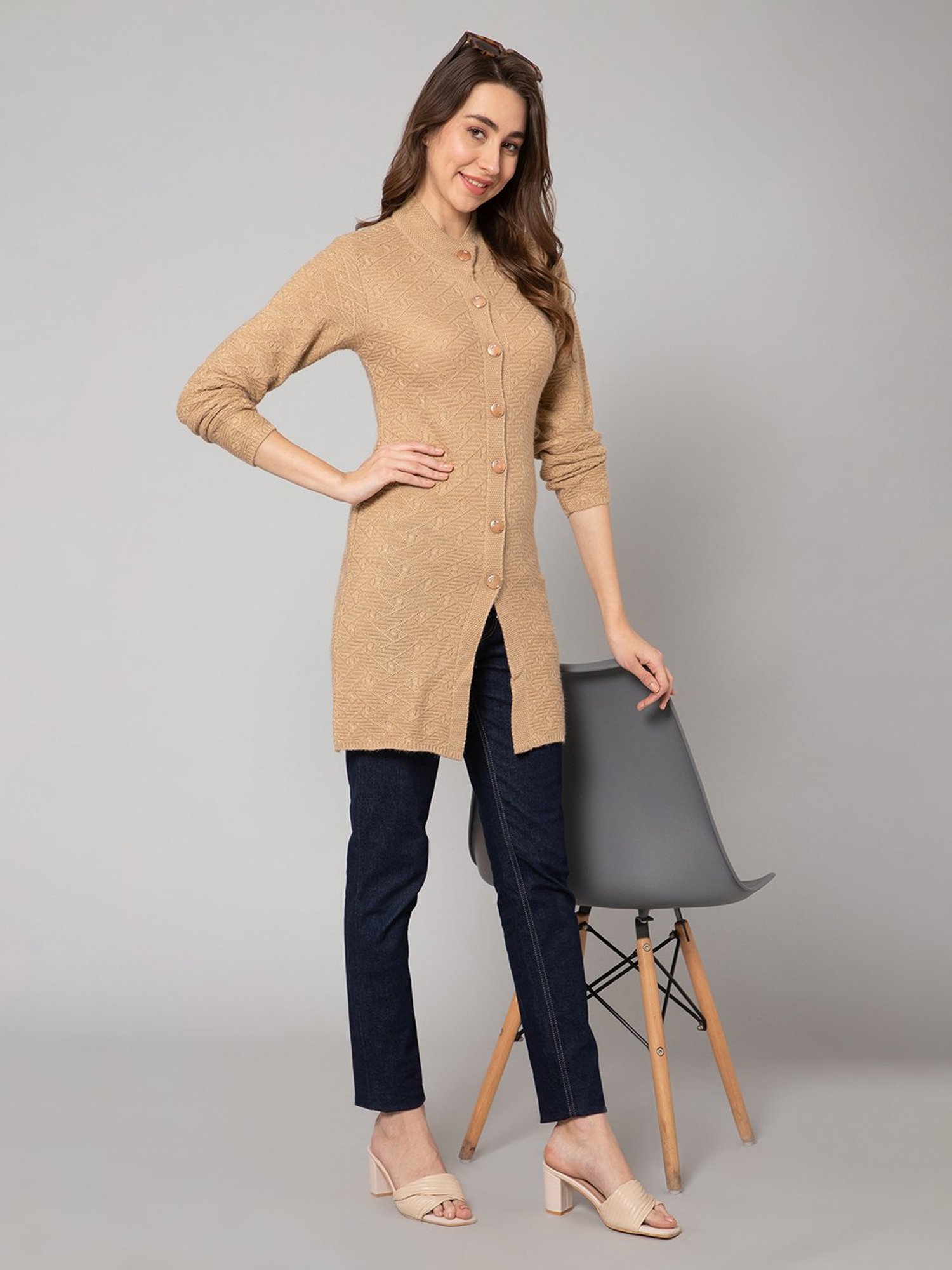 Cantabil Beige Cardigan