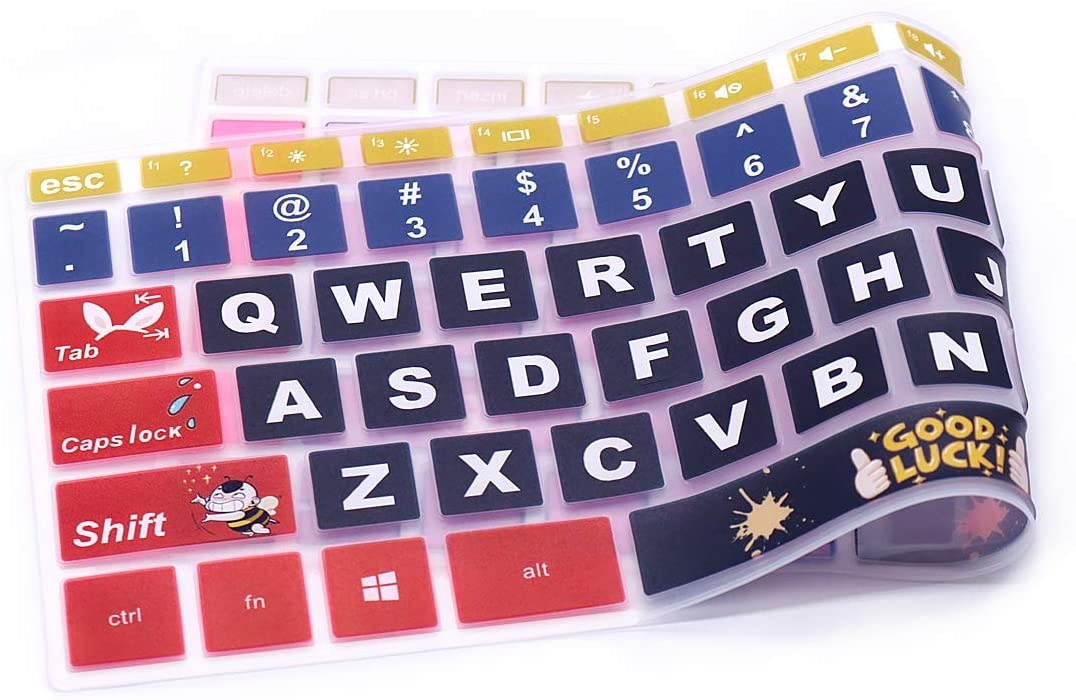 HRH Keyboard Cover for HP 14" Laptop 2020 2019 2018,HP Pavilion x360 14M-BA 14M-CD 14M-DH 14-BA 14-BF 14-cm 14-CF 14-DF 14-DK 14-DS 14-DQ Series 14 Inch Protective Skin (with Squared Keypad),Good Luck
