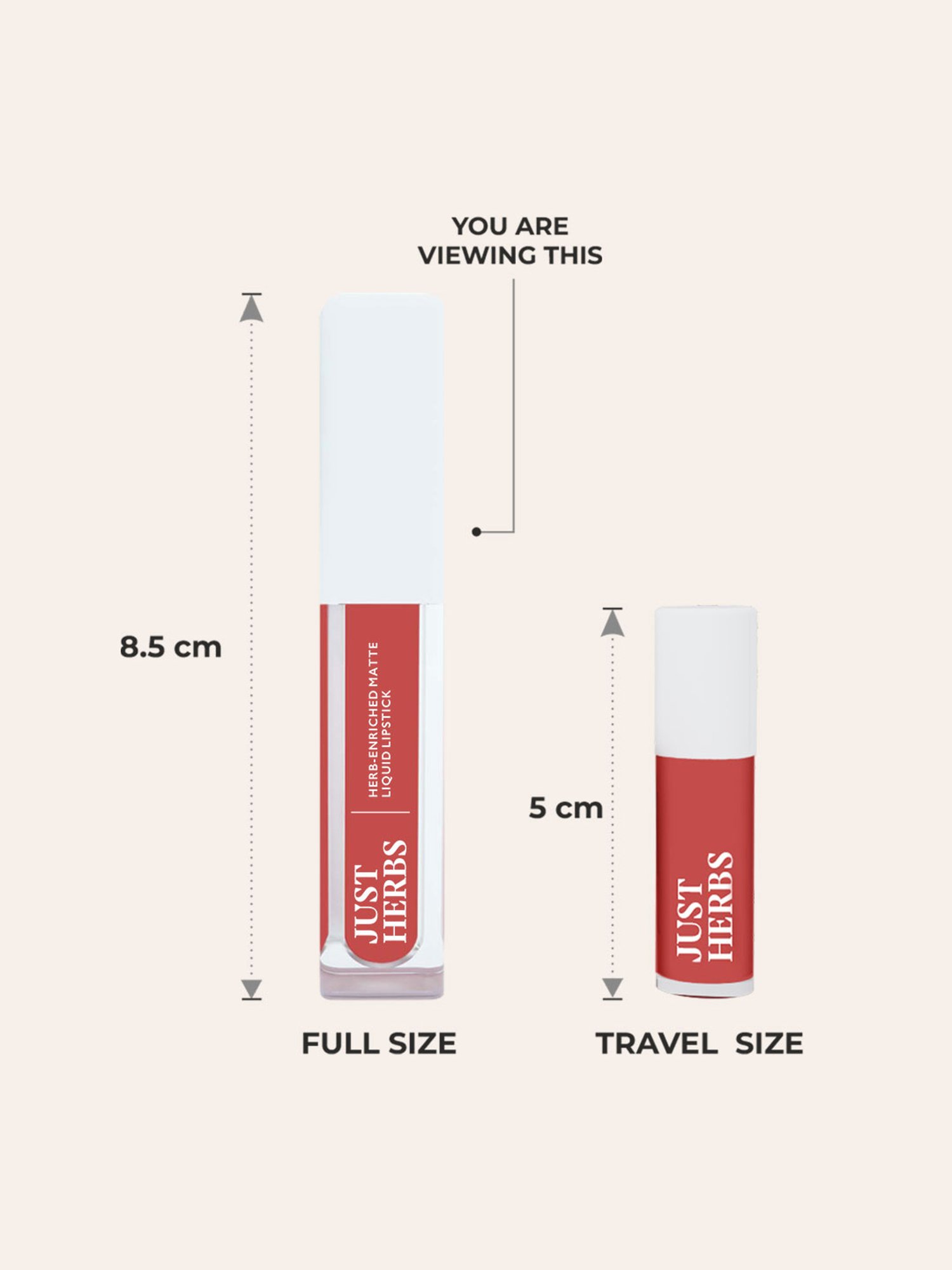 JUST HERBS Herb-Enriched Matte Liquid Lipstick Kit - Pastels + Nudes Look