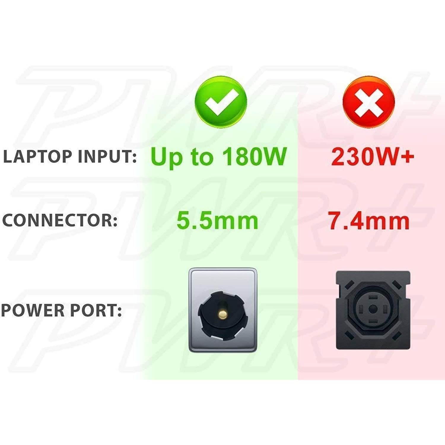 Pwr 180W 150W 120W Charger for MSI-Gaming Laptop AC Adapter Power-Supply - UL Listed Extra Long Cord GT60 GT70 GX60 GX70 GL72M GE60 GE62 GE70 GP60 GP62 GP70 GP72 GS40 GS60 GS63 GS63VR GS65 GS70 GL62M