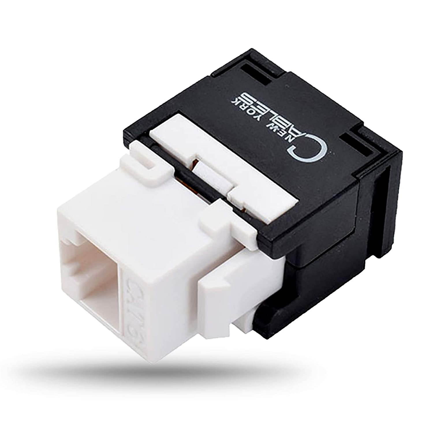 Cat6 rj45 180 Degree Keystone Jack, 10-Pack UL Listed Keystone Jack, rj45 Punch Down Keystone Jack Adapter, Cat6 Keystone Jacks for Modular Patch Panel & Keystone Jack Wall Plate (Pack of 10)