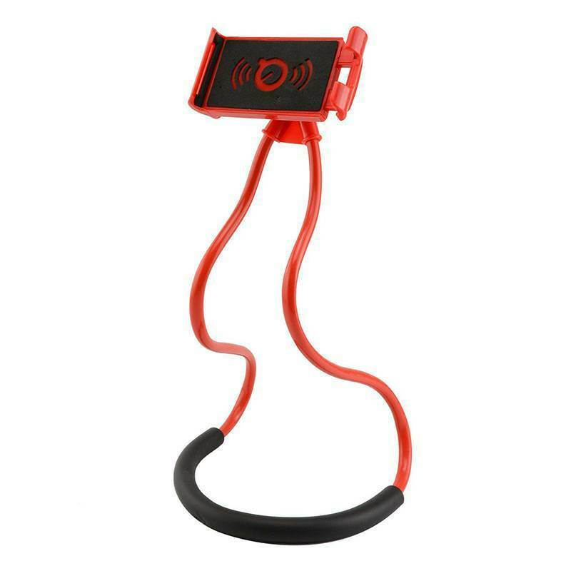 Phone Holder for Bed, Neck Phone Holder Gooseneck Cell Phone Holders, Universal Mobile Phone Stand Lazy Bracket for Taking Videos & Group Photos (White)