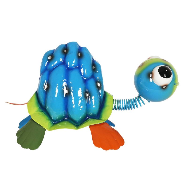 7.8" Resin Metal Painted Turtle Statue - Exhart