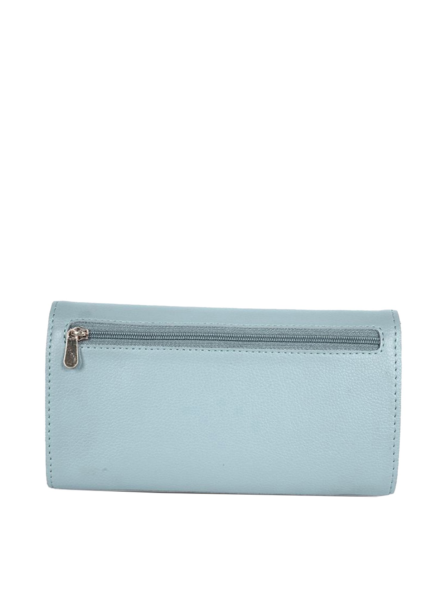Baggit Blue Solid Tri-Fold Wallet for Women