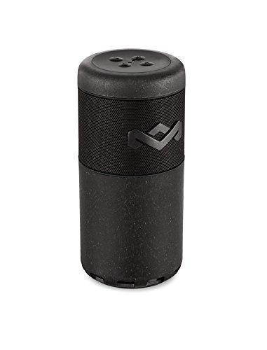 House of Marley, Chant Sport Bluetooth Speaker, Designed to Float, Waterproof/Dust Resistant IP67, Integrated Mic, Fits In Most Cup Holders & Bottle Cages, Carabiner Clip, Outdoor, EM-JA009-BK Black