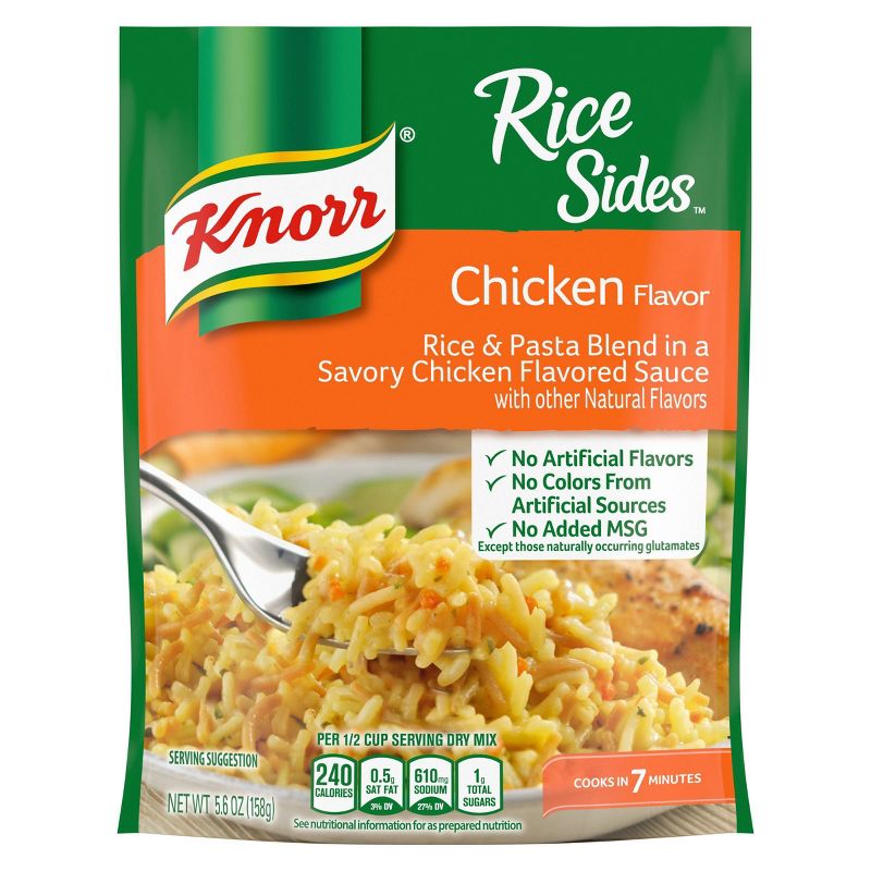 Knorr Rice Sides for a tasty rice side dish Chicken no artificial flavors 5.6oz