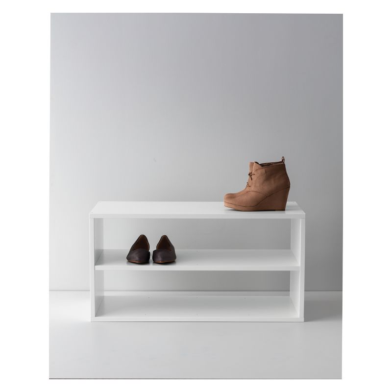Honey-Can-Do 2-Tier Nesting Bamboo Shoe Rack
