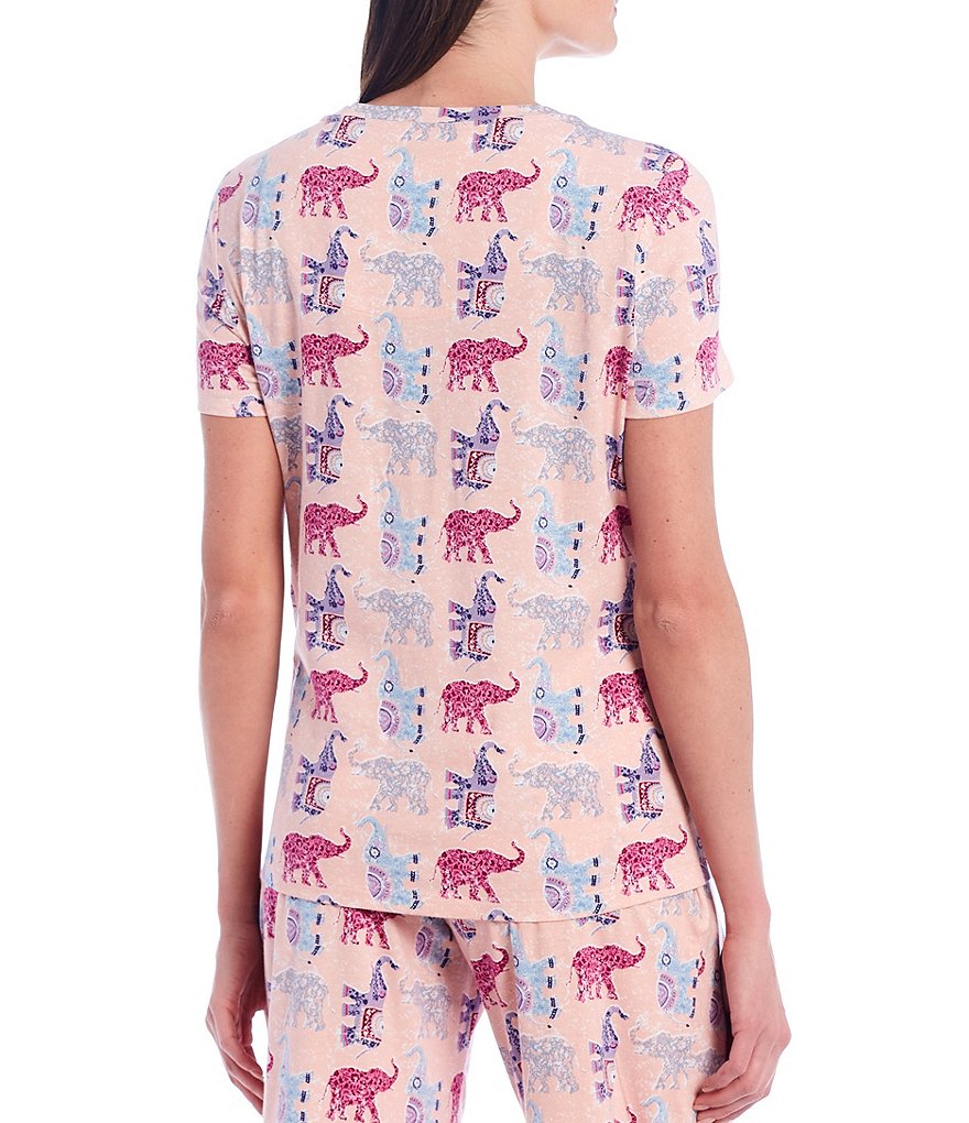 Donna Karan Abstract Print Knit Sleep Pants