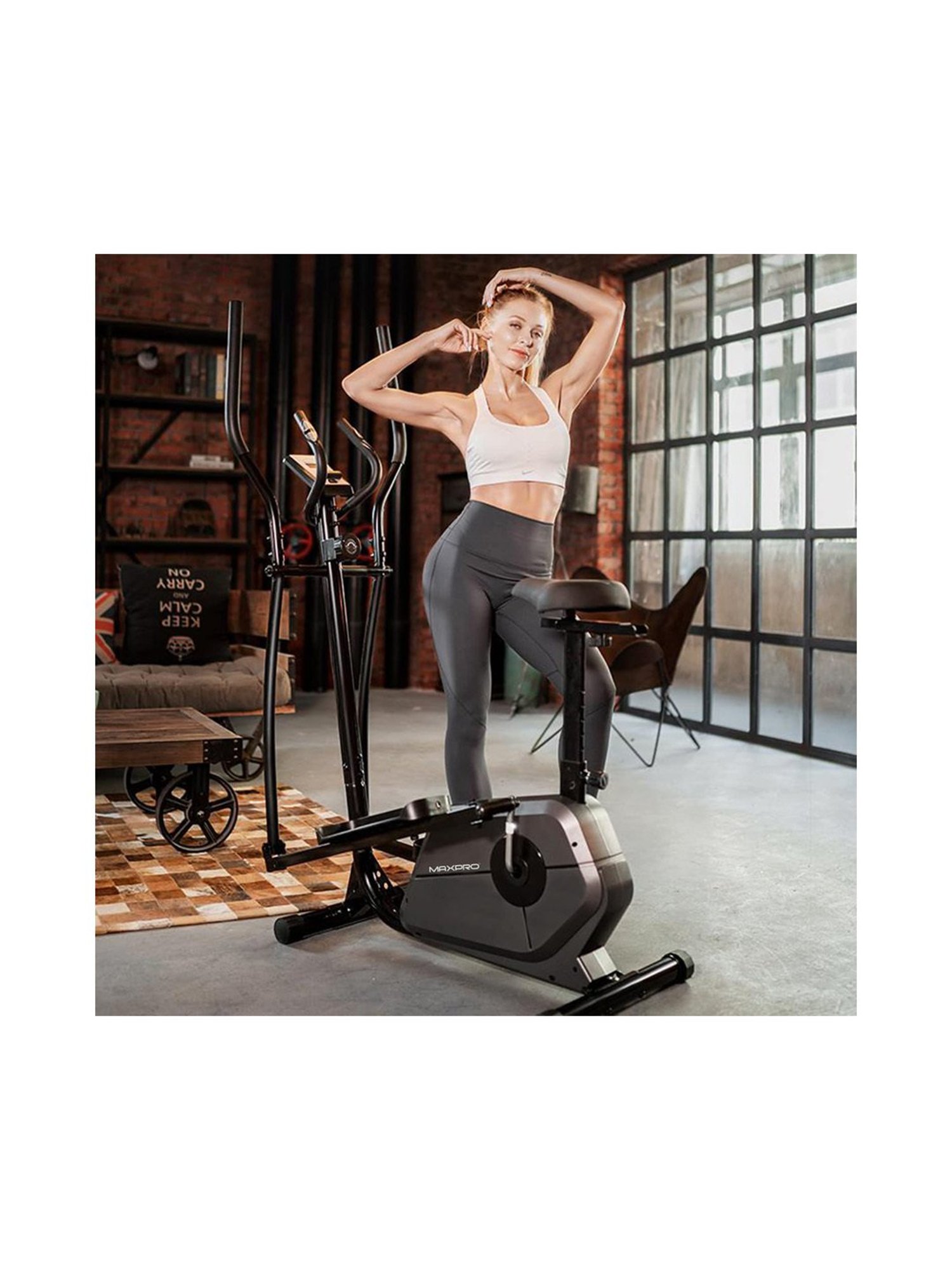 MAXPRO LCD Display Elliptical Trainer (Black)