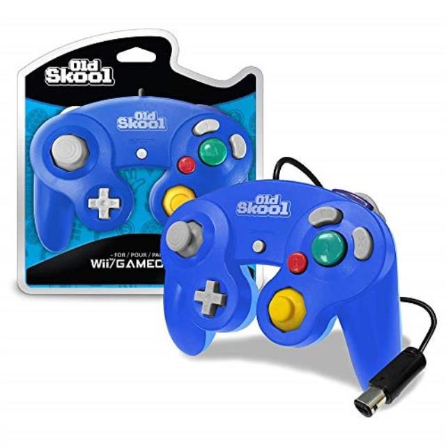 old skool gamecube / wii compatible controller  blue special edition