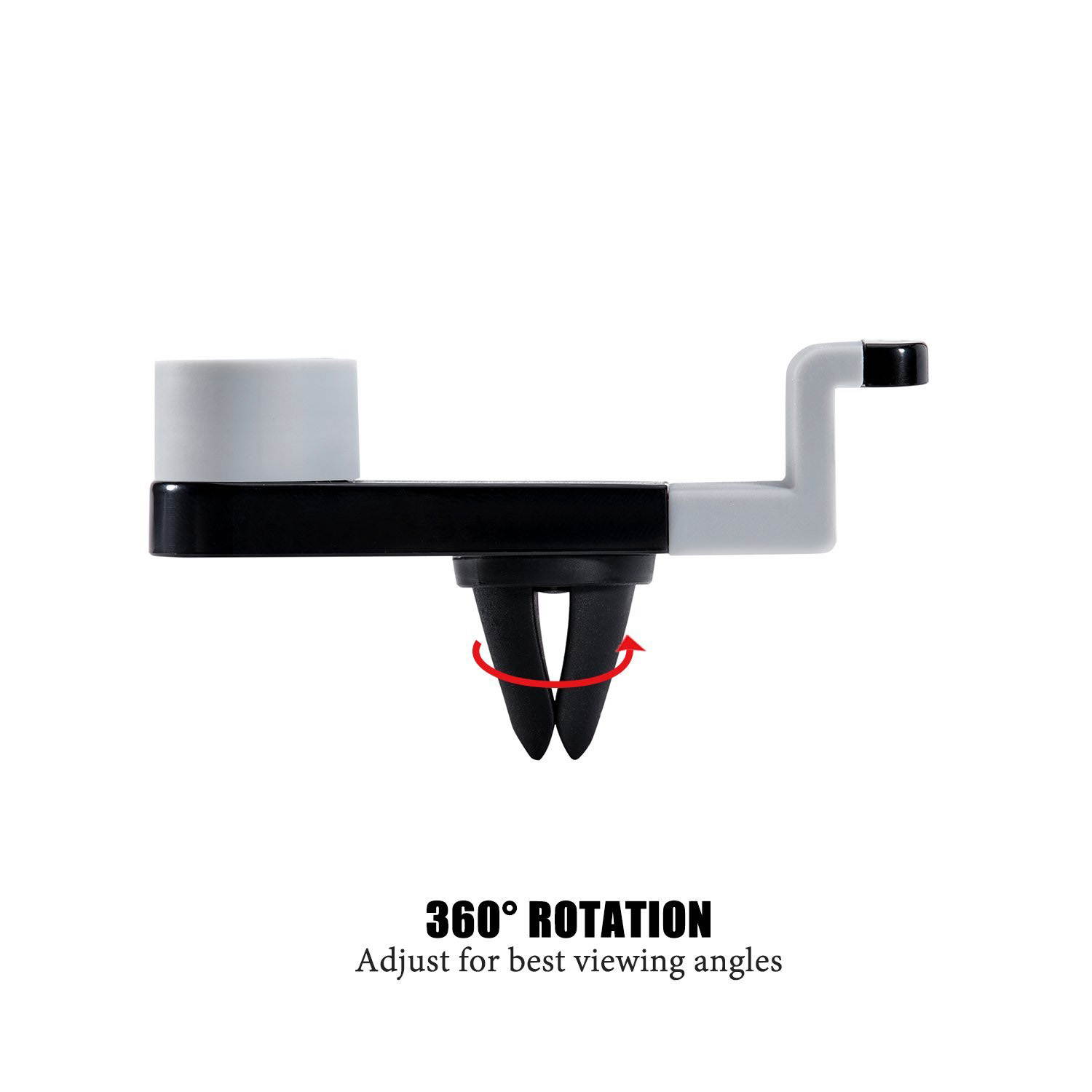 LENTION Air Vent Phone Holder, Mobile Clip Stand Car Mount for 3.5 Inch - 6 Inch iPhone, iPod, Smart Phone, PSP, GPS - Red