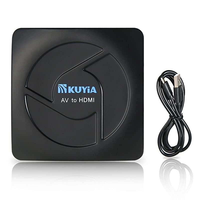 RCA to HDMI Converter AV to HDMI  1080P Component Composite to HDMI Adapter Supporting PALNTSC PC TV STB Xbox Wii PS4 PS3 VHS VCR Camera Nintendo N64 with USB Charge Cable Black