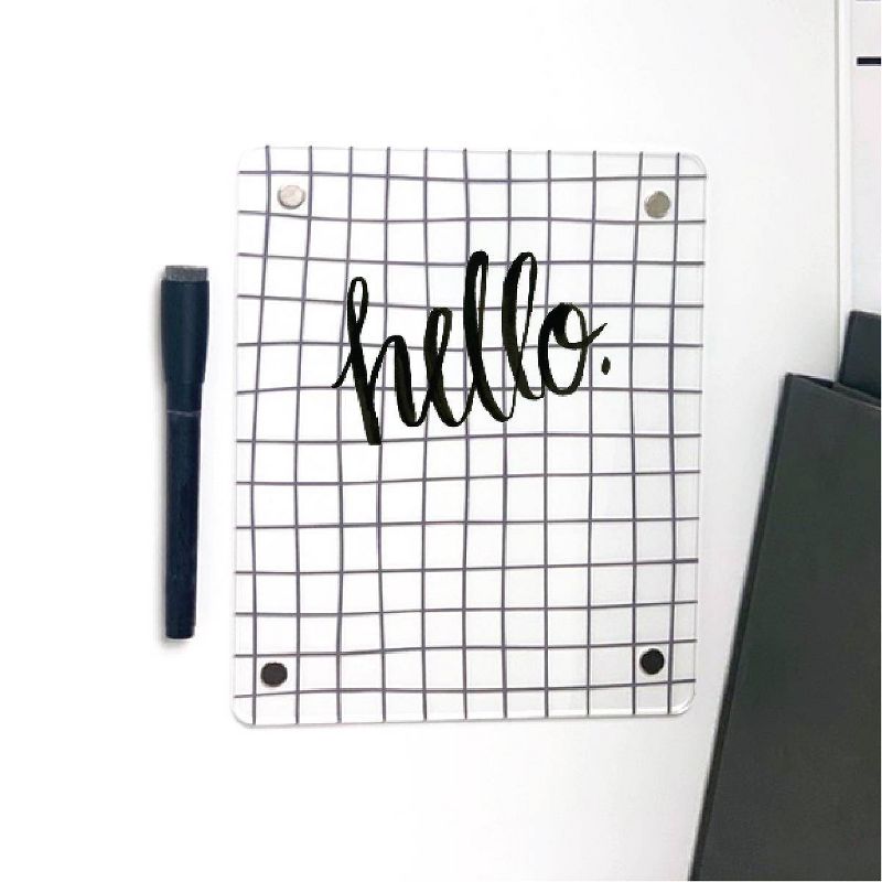 Acrylic Locker Whiteboard 8.5" x 7" - Paper Riot Co