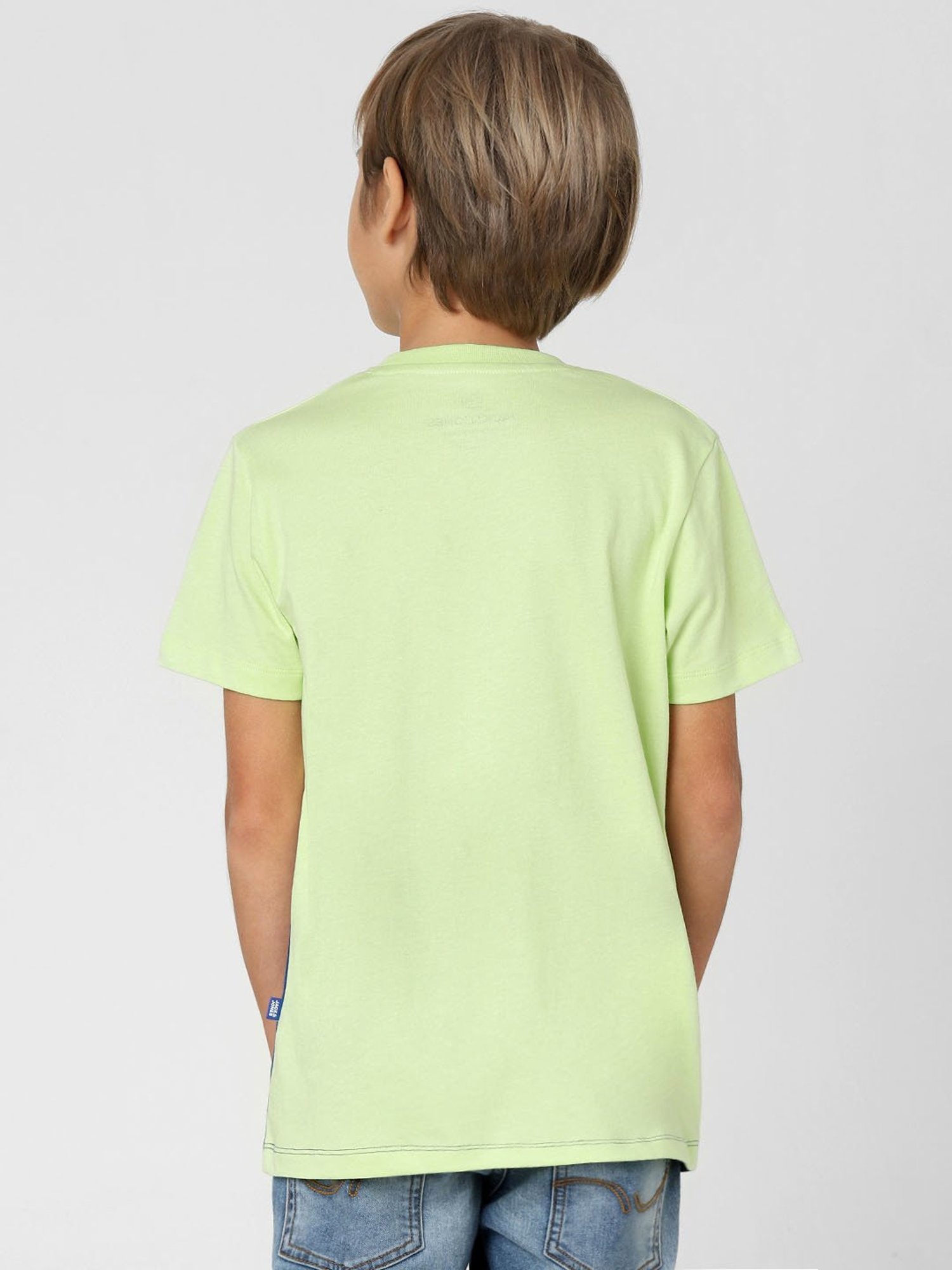 Jack & Jones Junior Light Green & Blue Color Block  T-Shirt