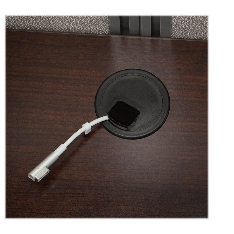 Bush Business Furniture 66.34" x 119" X-Shaped Desk, Mocha Cherry EODH660MR-03K