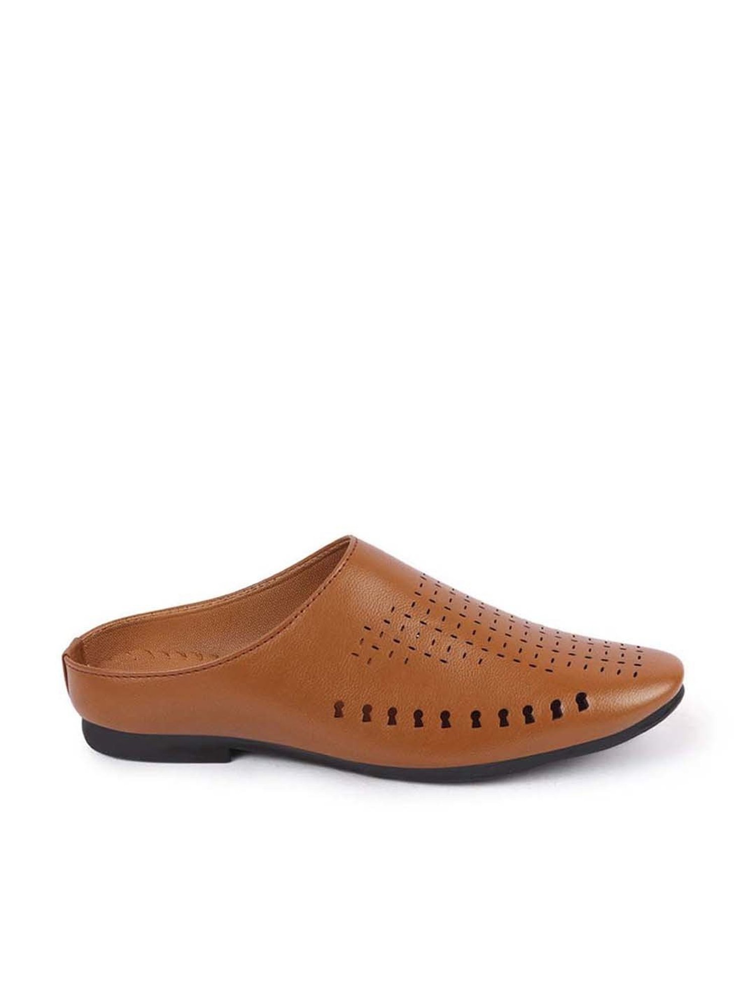 Fausto Men's Tan Mule Shoes