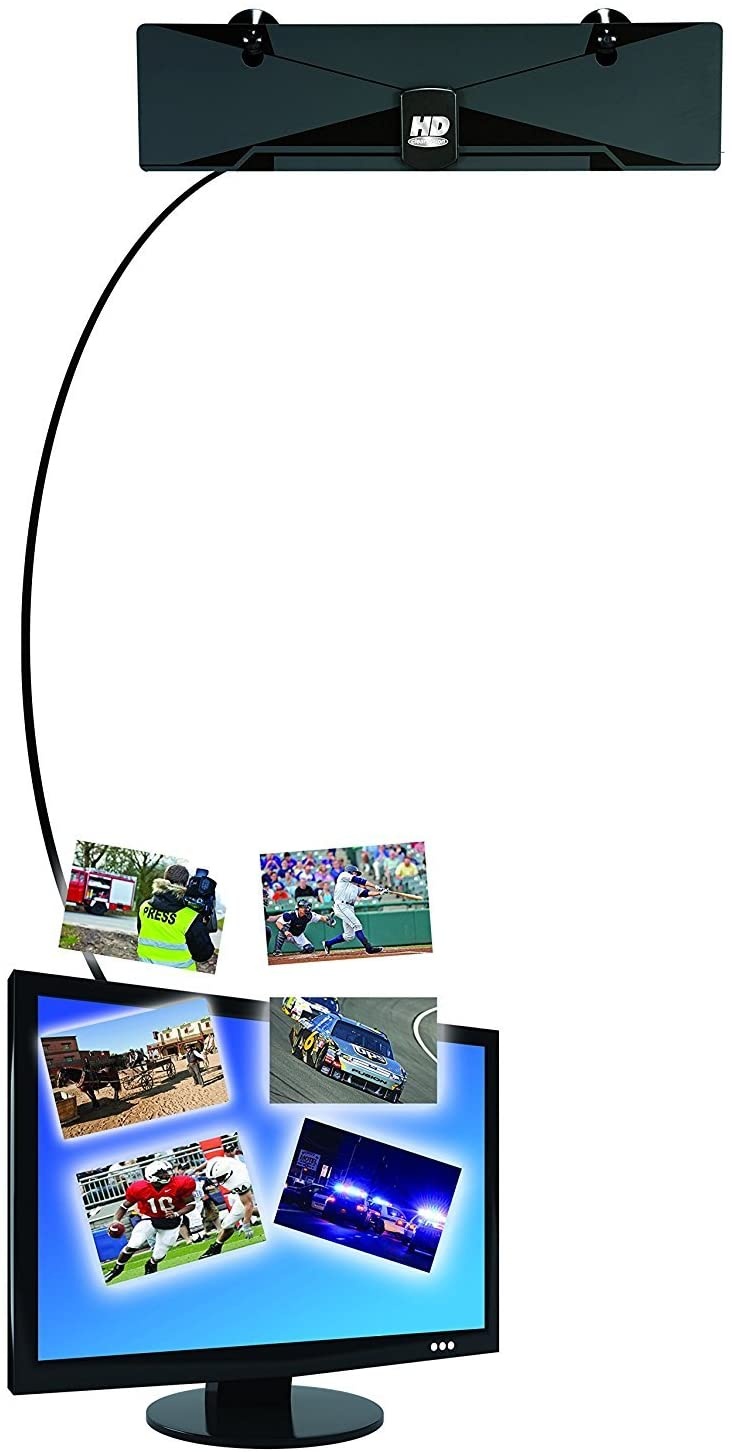 As Seen on TV HD-12 HD Clear Vision Ultra-Thin High Performance Indoor HDTV Antenna - Free Over The Air Digital TV