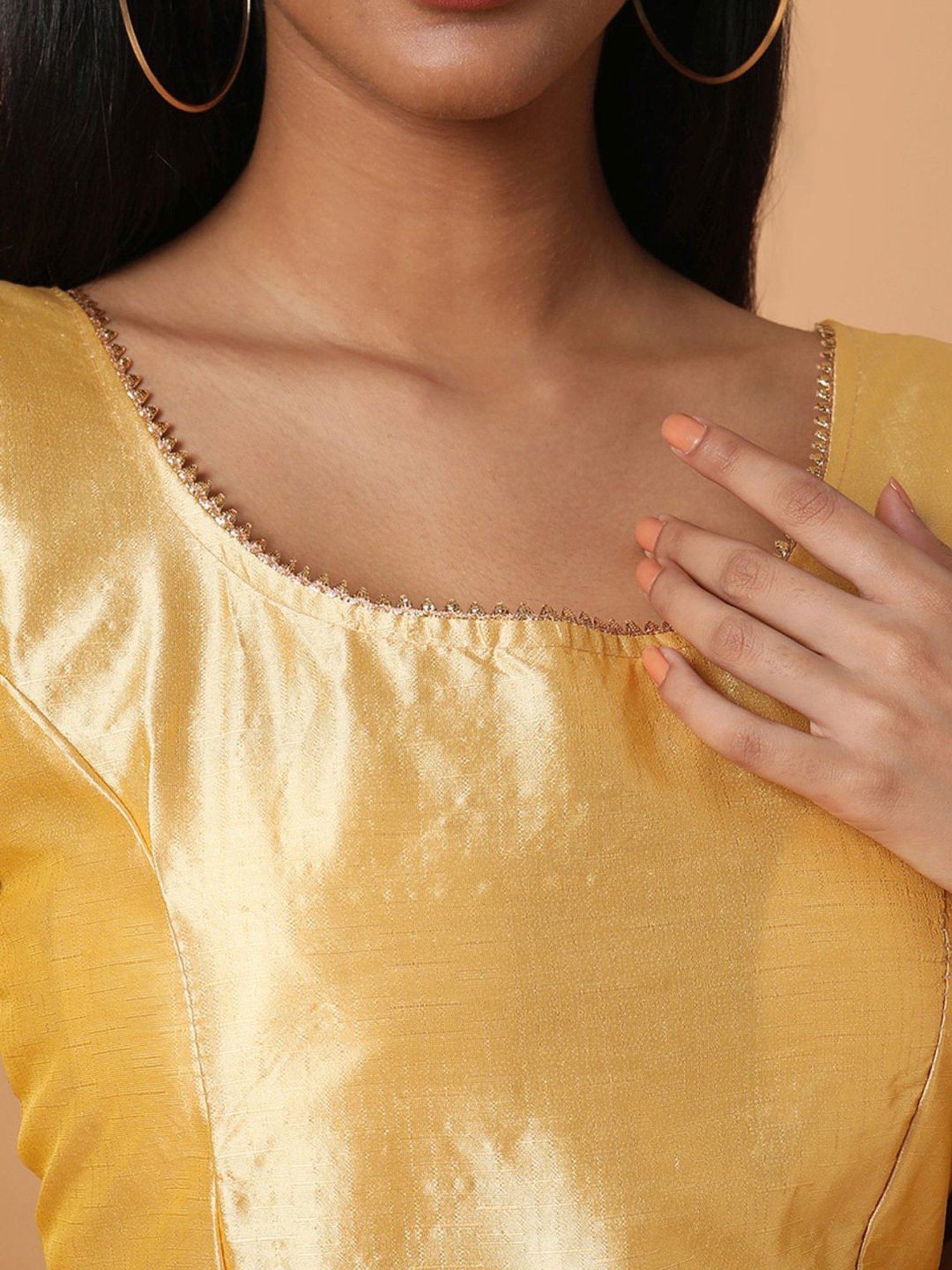 Salwar Studio Golden Readymade Blouse