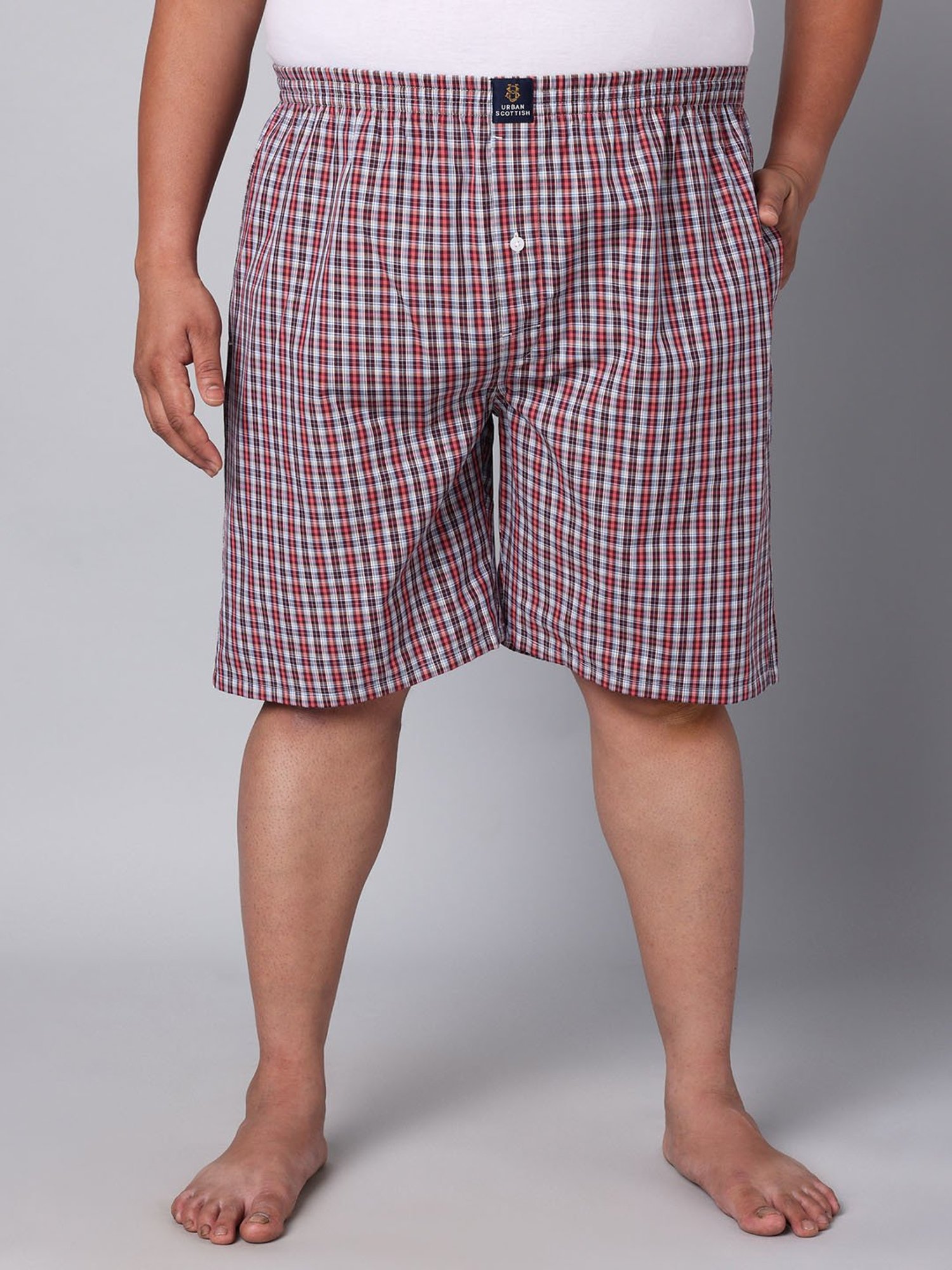 Urban Scottish Multi Cotton Regular fit Checks Boxers