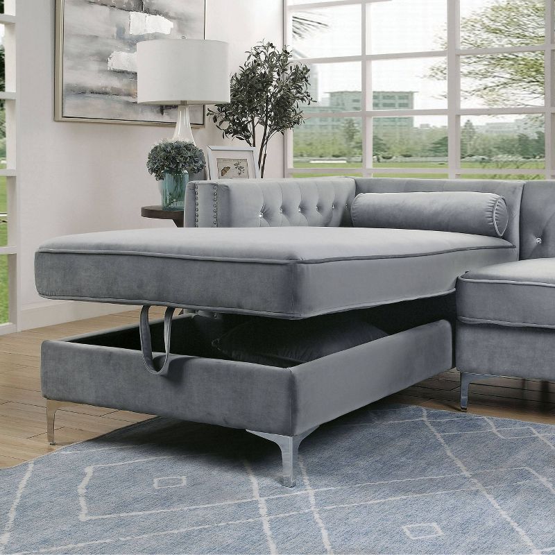 Martella Tufted Sectional Gray - HOMES: Inside + Out