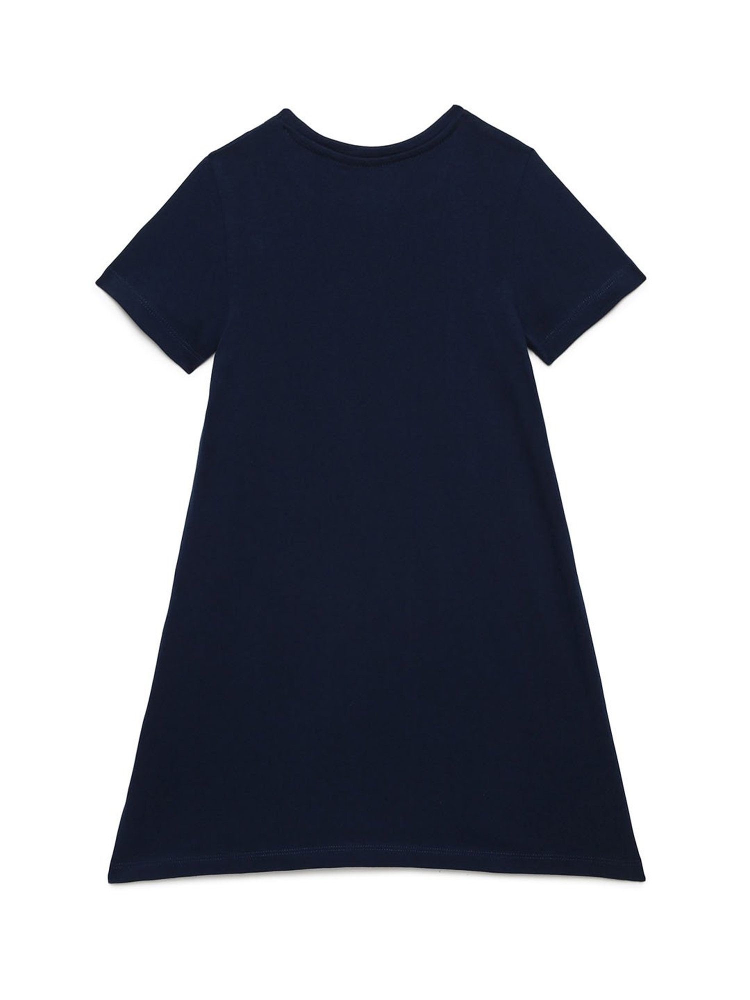 Under Fourteen Only Kids Navy Self Design Dress