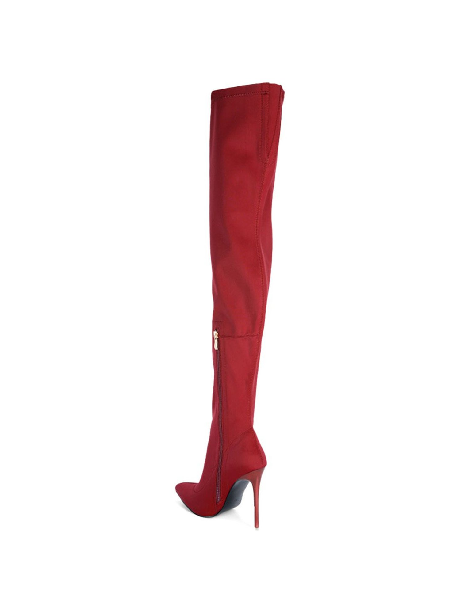 London Rag Women's Burgundy Stiletto Booties