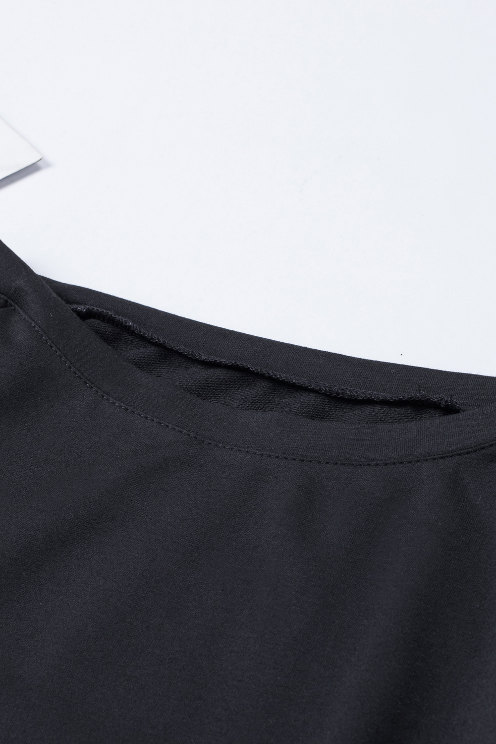 Blank Sweatshirt - Black Plaid Leopard Print Patchwork Long Sleeve Top Customized