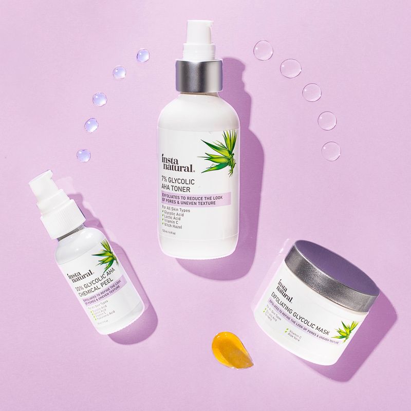 InstaNatural 30% Glycolic AHA Chemical Facial Peel – 1 fl oz