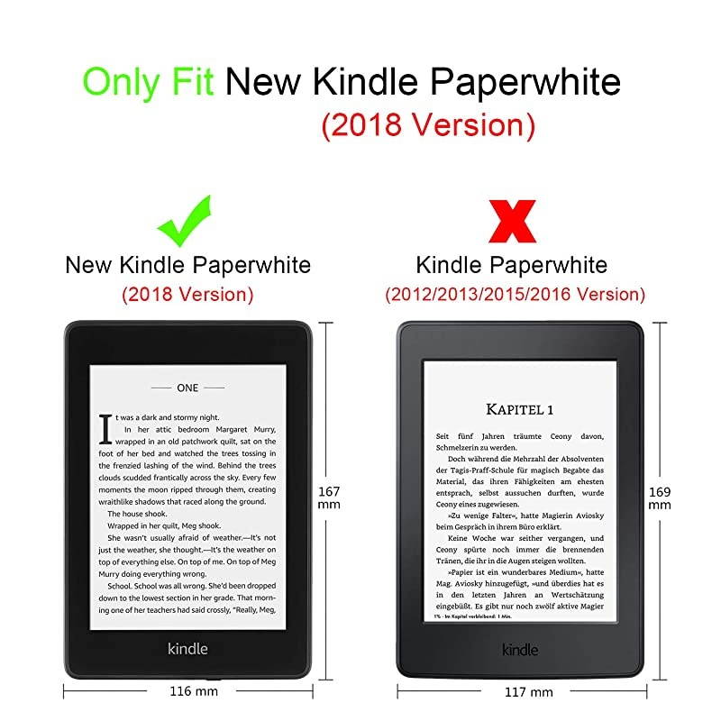 Case for Kindle Paperwhite 10th Gen 2018,Thinnest Light Shell Smart Cover with Auto Wake/Sleep for All-New  Kindle Paperwhite 6 Inch 2018 Release, Tower