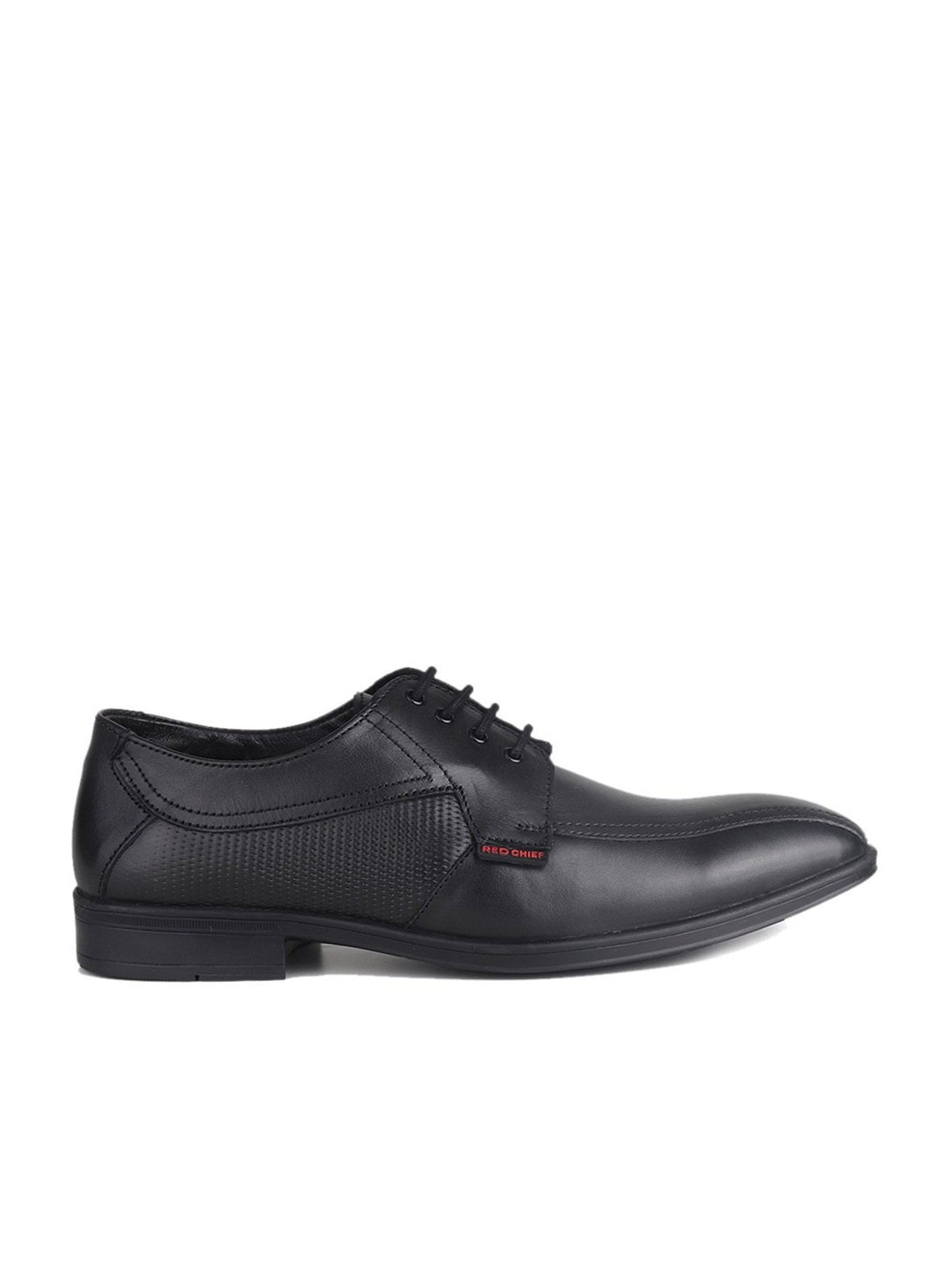 Red Chief Men's Black Derby Shoes