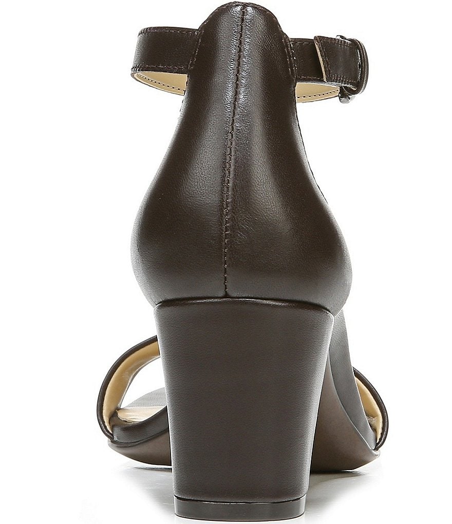 Naturalizer Vera True Colors Leather Ankle Strap Block Heel Dress Sandals