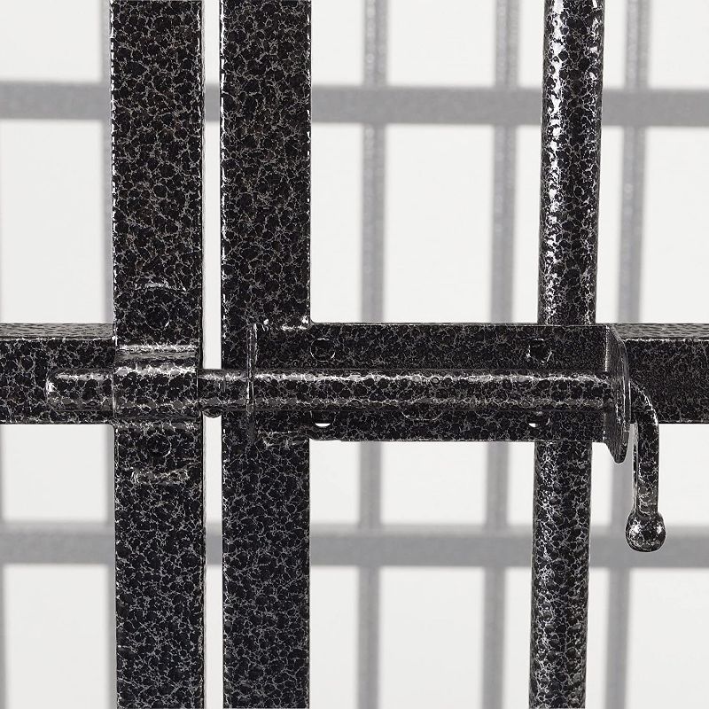 Pet Edge ZW179 37 Indestructible Steel Crate Dog Cat Small Animal Medium Wheeled Pet Cage with Tray, Black