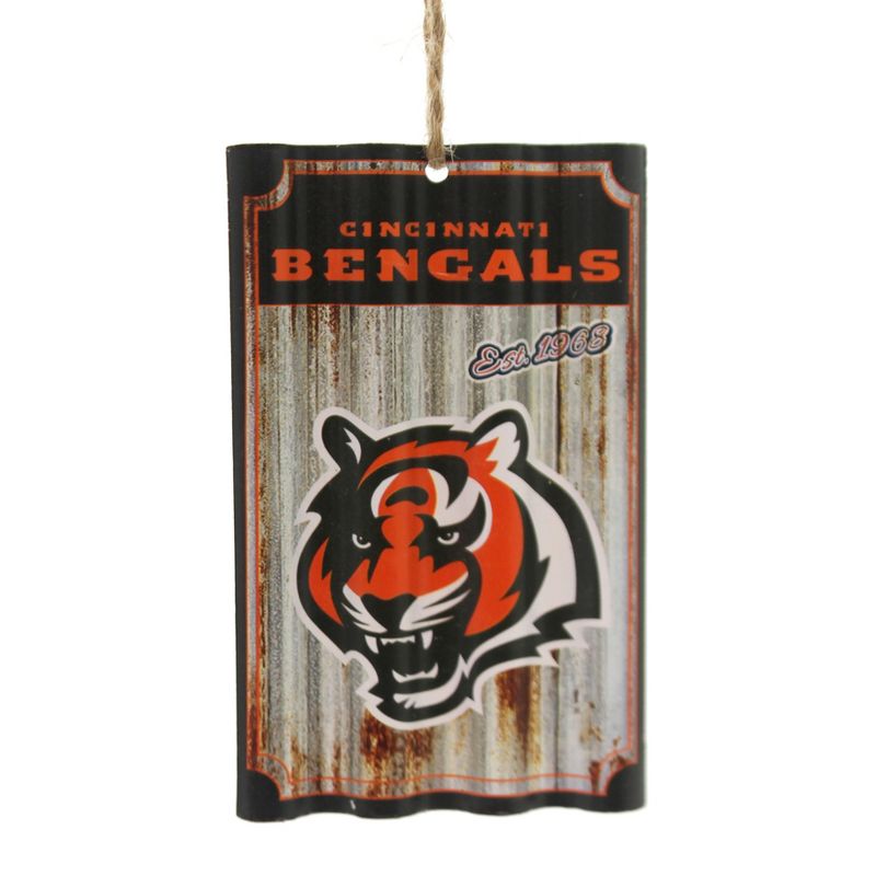 Holiday Ornaments 5.0" Cincinnati Bengals Tin Ornament Christmas Mascot  -  Tree Ornaments