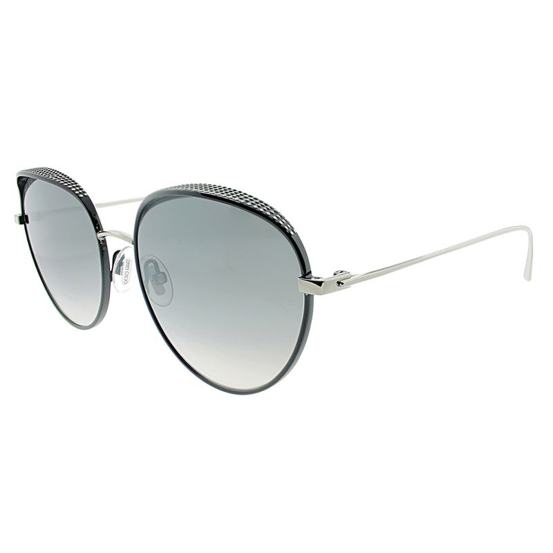 Jimmy Choo  JIN Womens Oval Sunglasses Black palladium 56mm