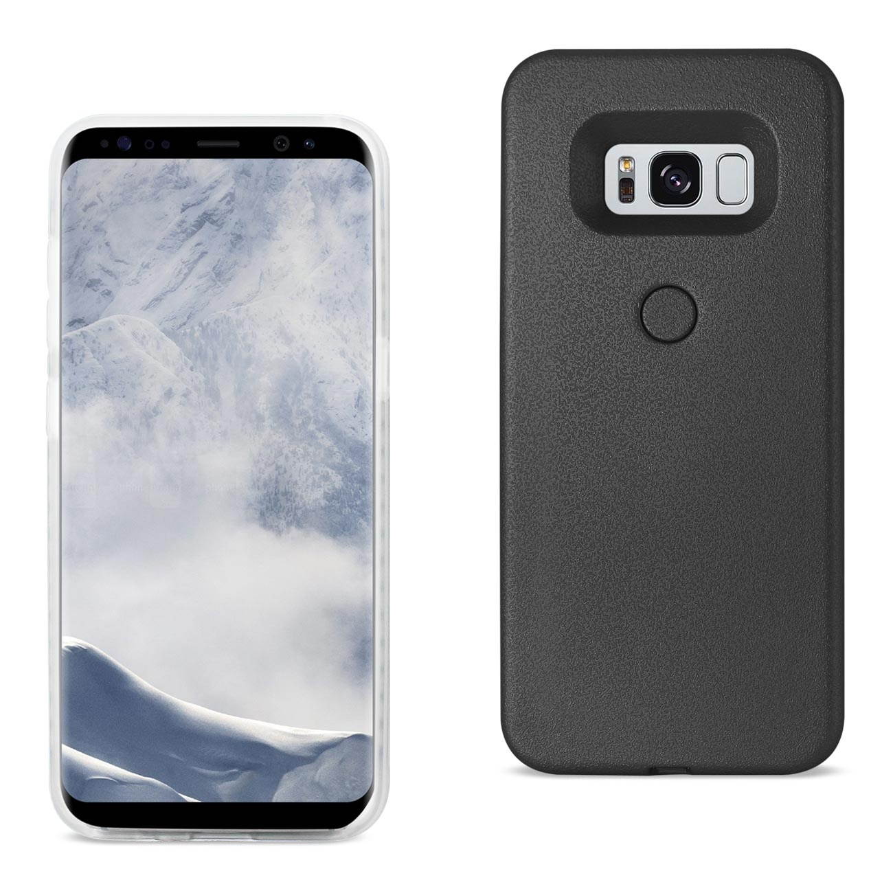 REIKO SAMSUNG GALAXY S8 EDGE LED SELFIE LIGHT UP ILLUMINATED CASE IN BLACK