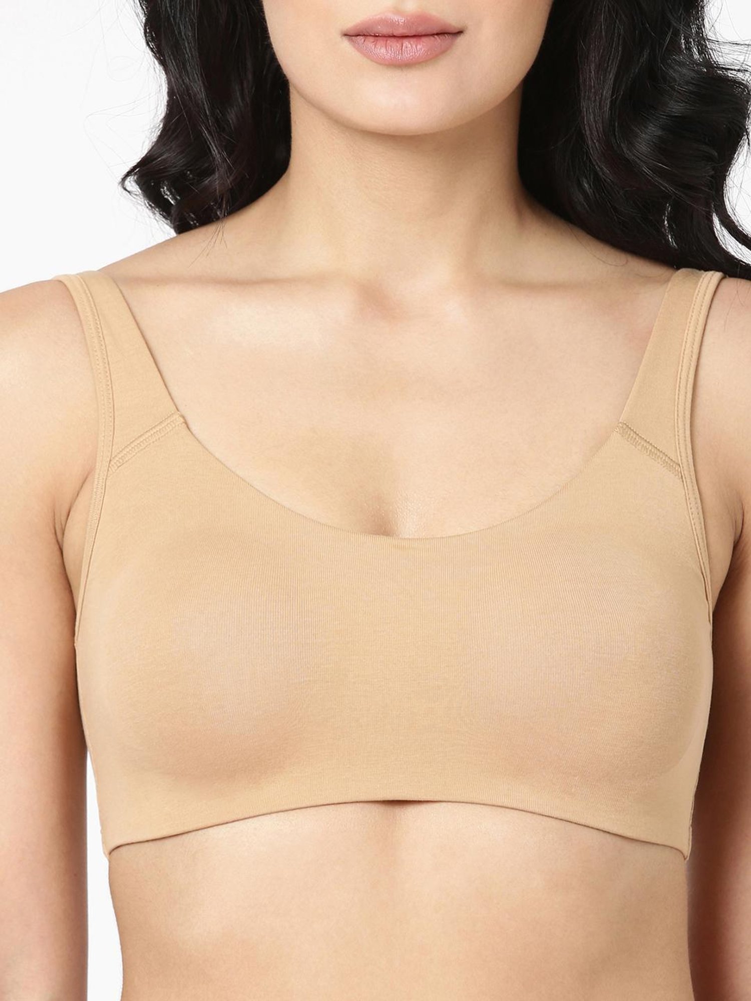 BLOSSOM Beige Full Coverage Sports Bra