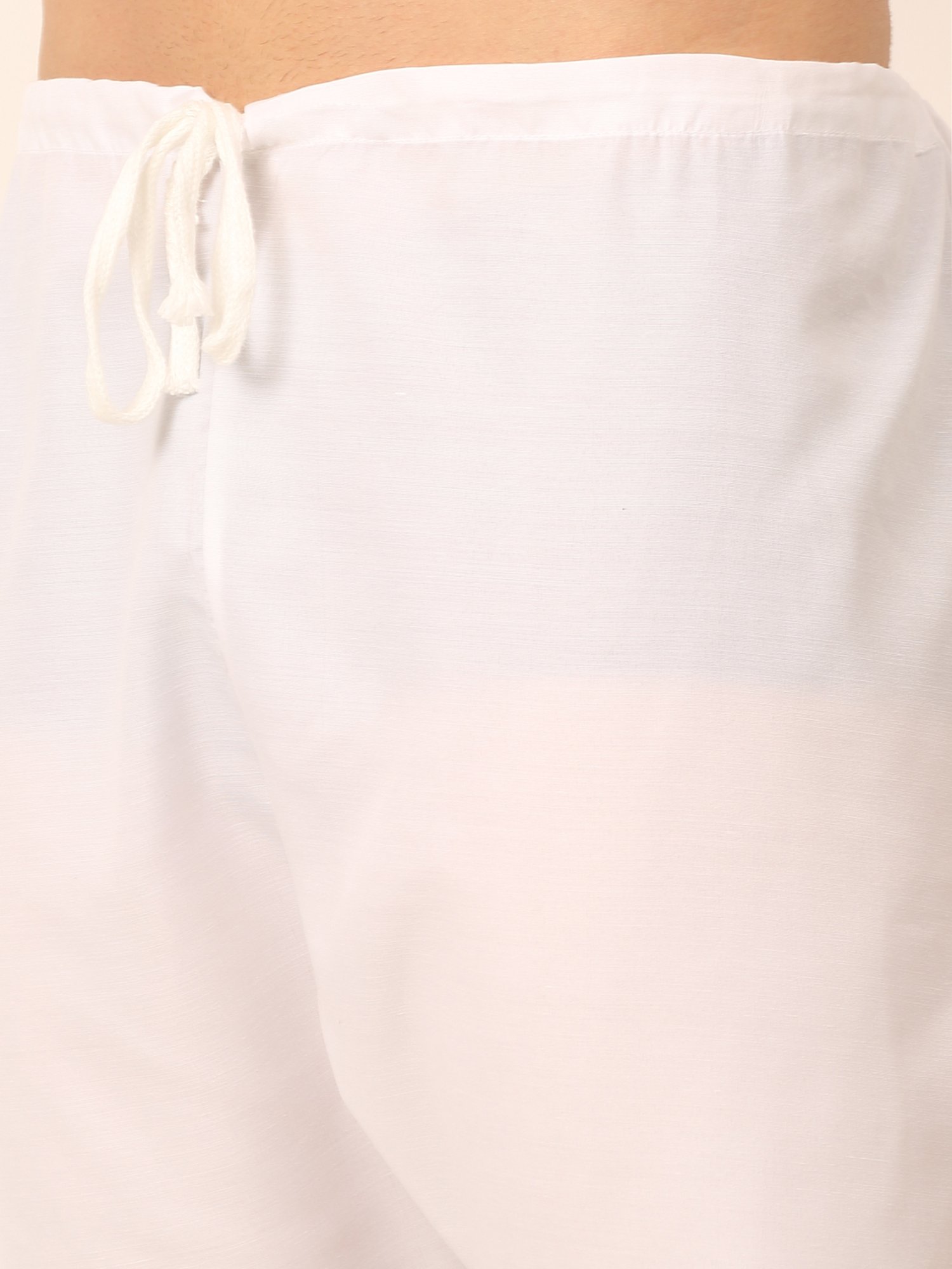 Vastramay White Cotton Straight Fit Embroidery Ethnic Suits