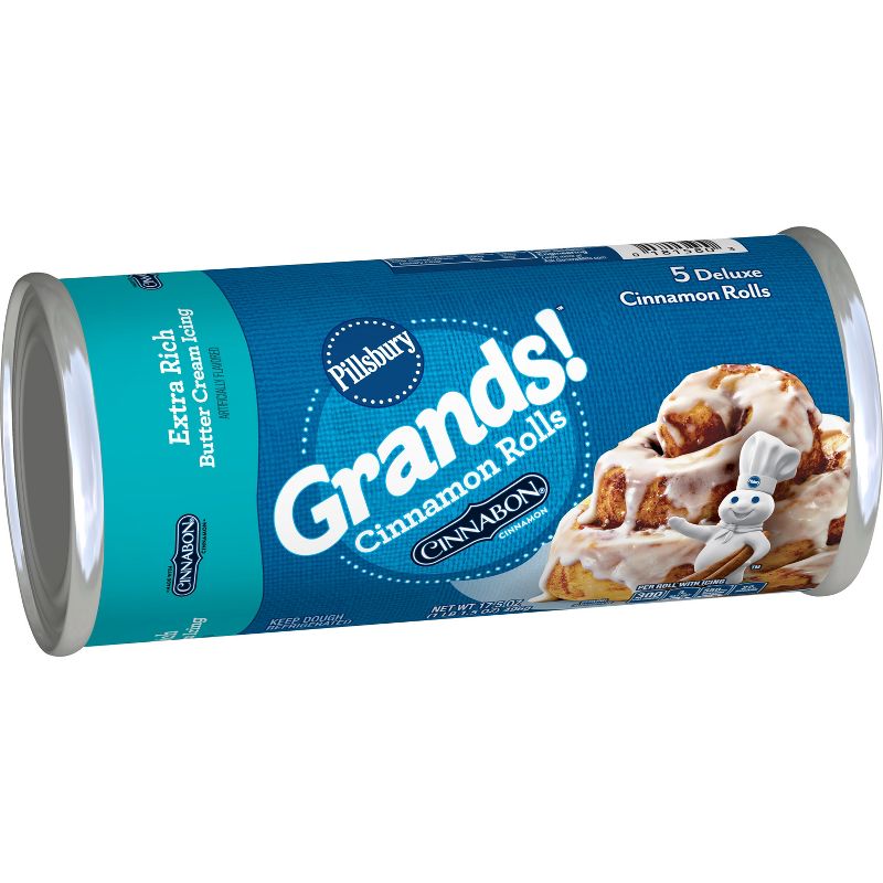Pillsbury Grands! Cinnamon Rolls with Extra Rich Butter Cream Icing - 17.5oz/5ct