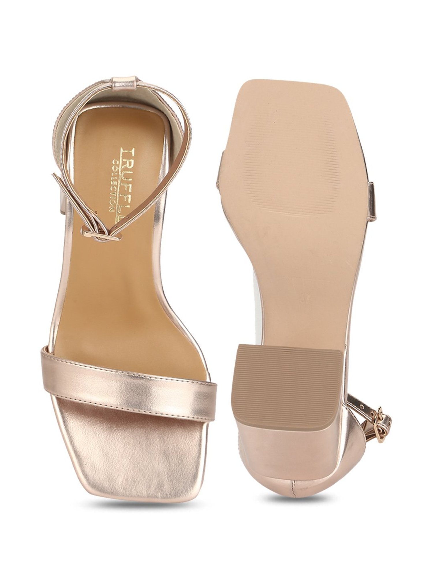 Truffle Collection Women's Golden Ankle Strap Sandals