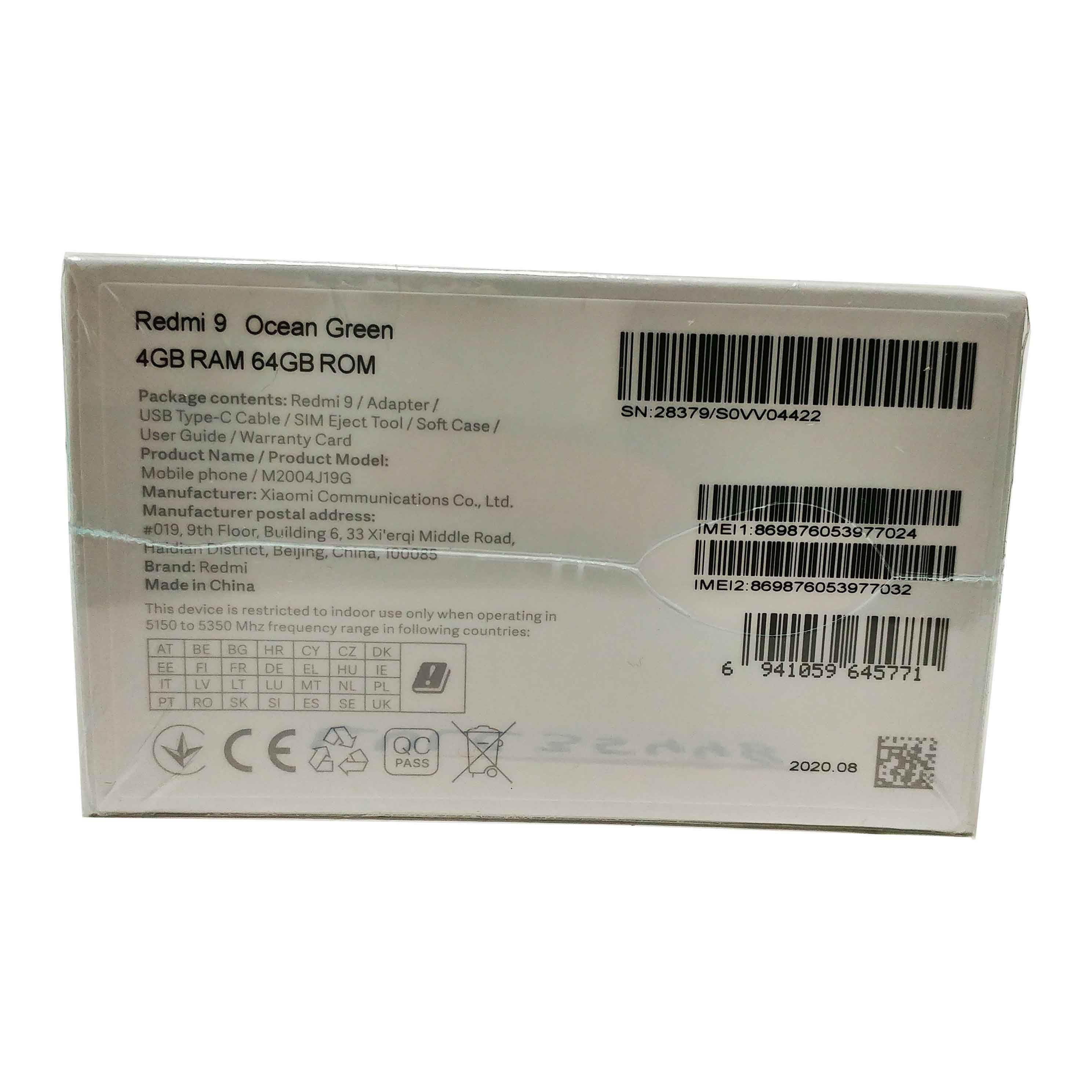 Xiaomi Redmi 9 64GB + 4GB RAM Dual SIM GSM Factory Unlocked 4G LTE 6.53 in Full HD + Display AI Quad Camera Smartphone - Sunset Purple  - International Version