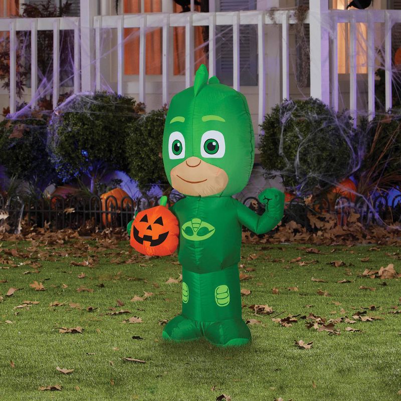 Pj Masks Airblown Gekko Jack-O' Lantern Inflatable Holiday Decoration