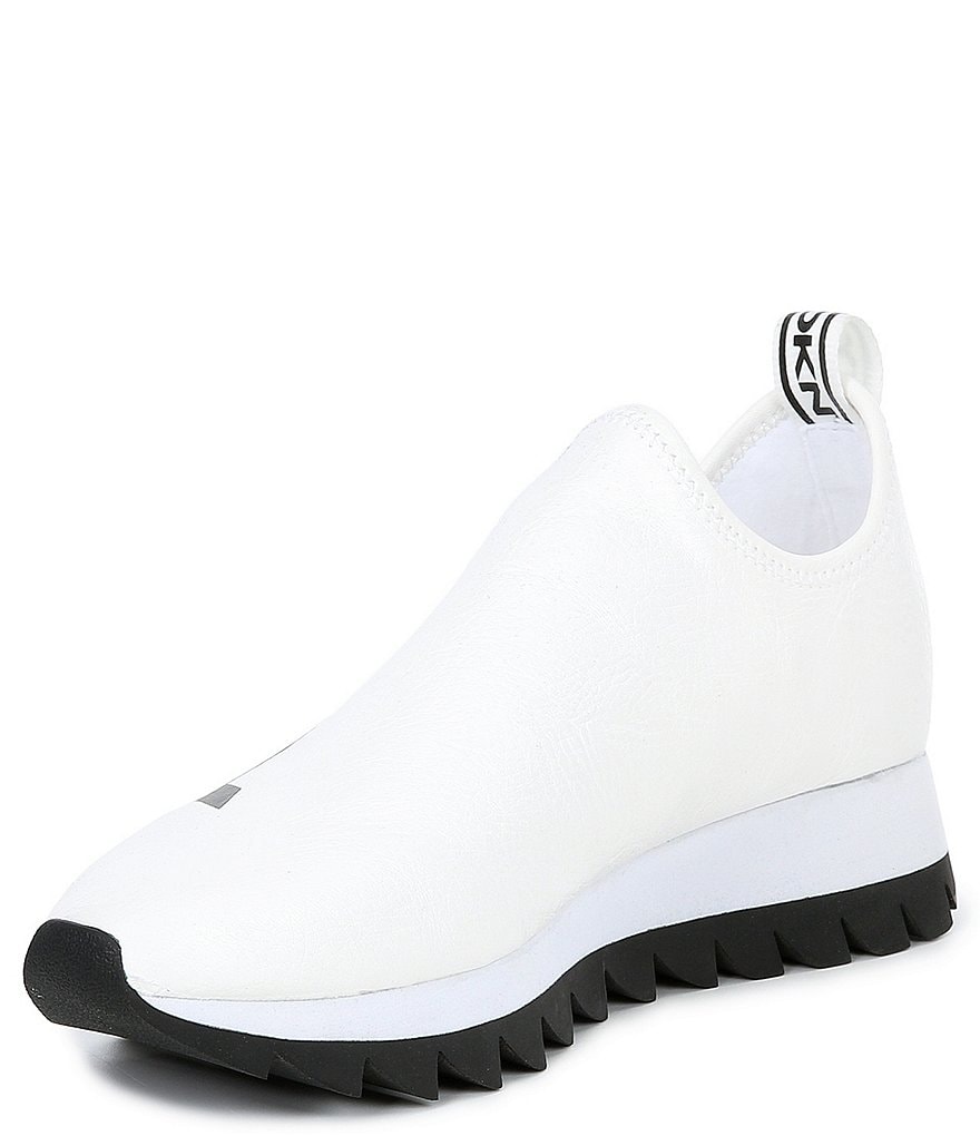 DKNY Azer Logo Slip-On Platform Wedge Sneakers