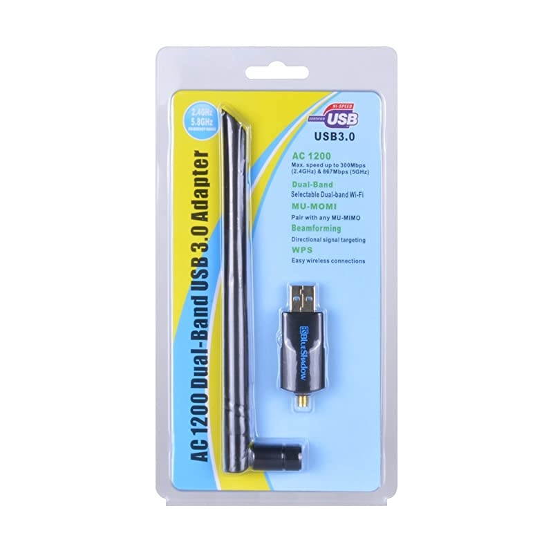 USB WiFi Adapter Dual Band 24G5G Mini Wifi ac Wireless Network Card Dongle with High Gain Antenna for Desktop Laptop PC Support Windows XP Vista788110 USB WiFi 1200Mbps