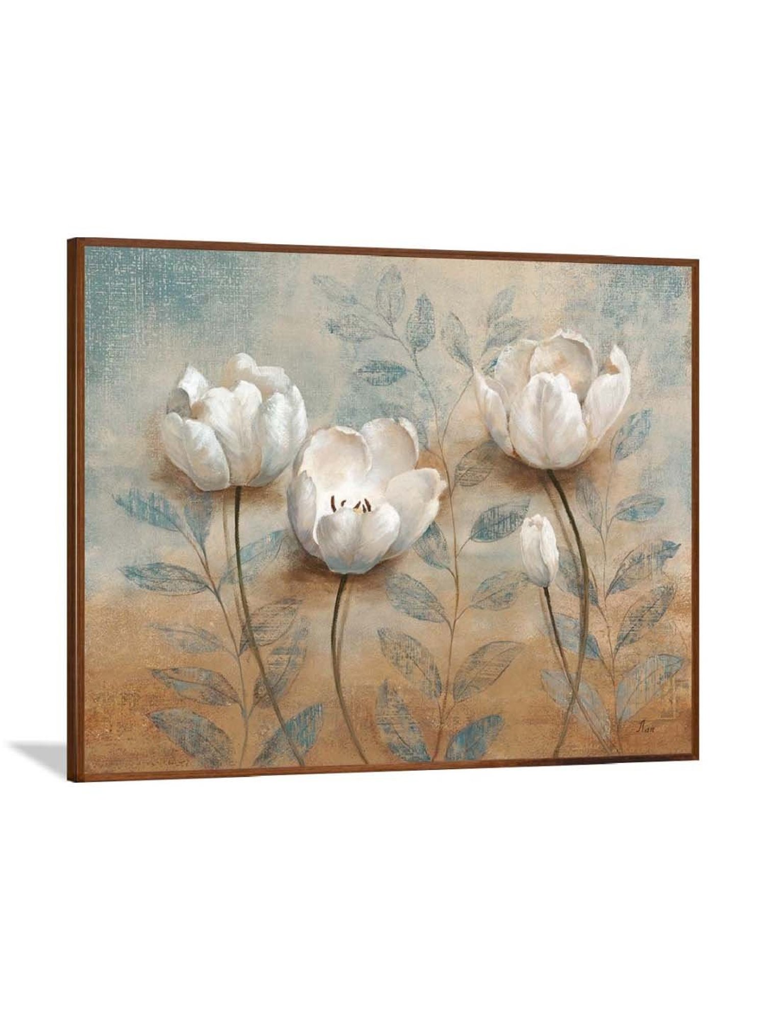 ARTE'VENUE Summers Embrace Brown & Blue Canvas Wall Arts - Set of 2 (15 X 12 inch Each)