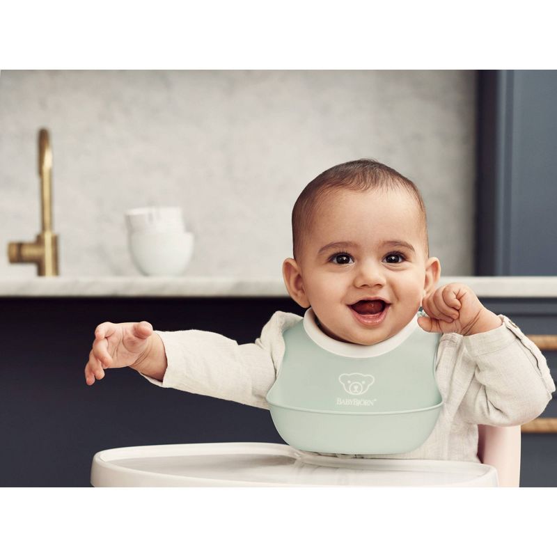 BabyBjorn 2pk Baby Bib Set - Powder Green/Pink - S